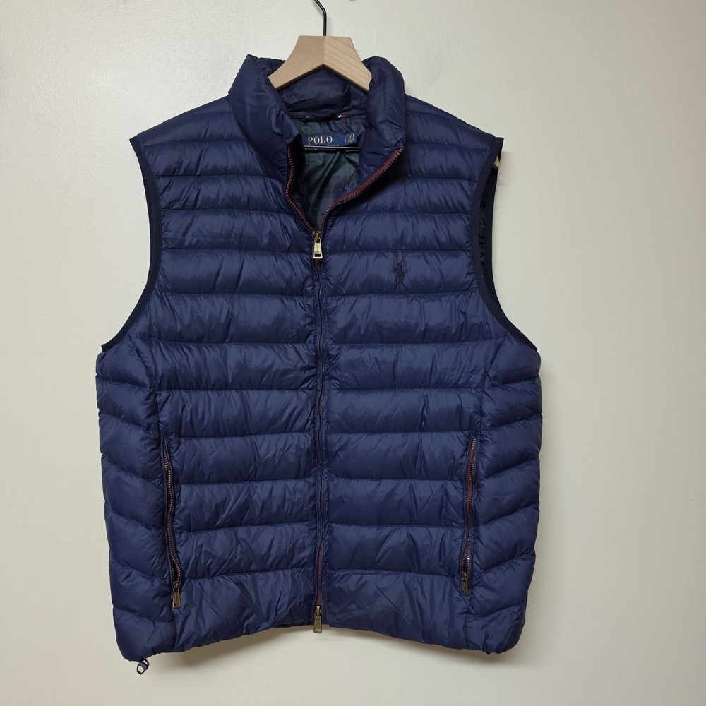 Polo Ralph Lauren Performance Men's Hybrid Down Puffer Vest Navy Blue Large